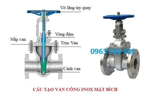 Van cổng inox mặt bích 5