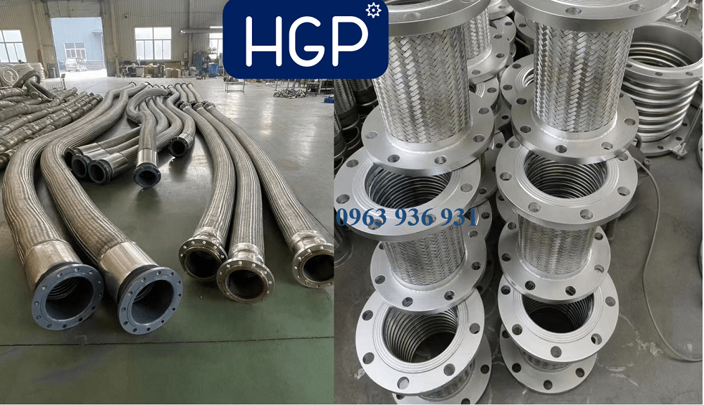 Khớp nối mềm inox mặt bích 4