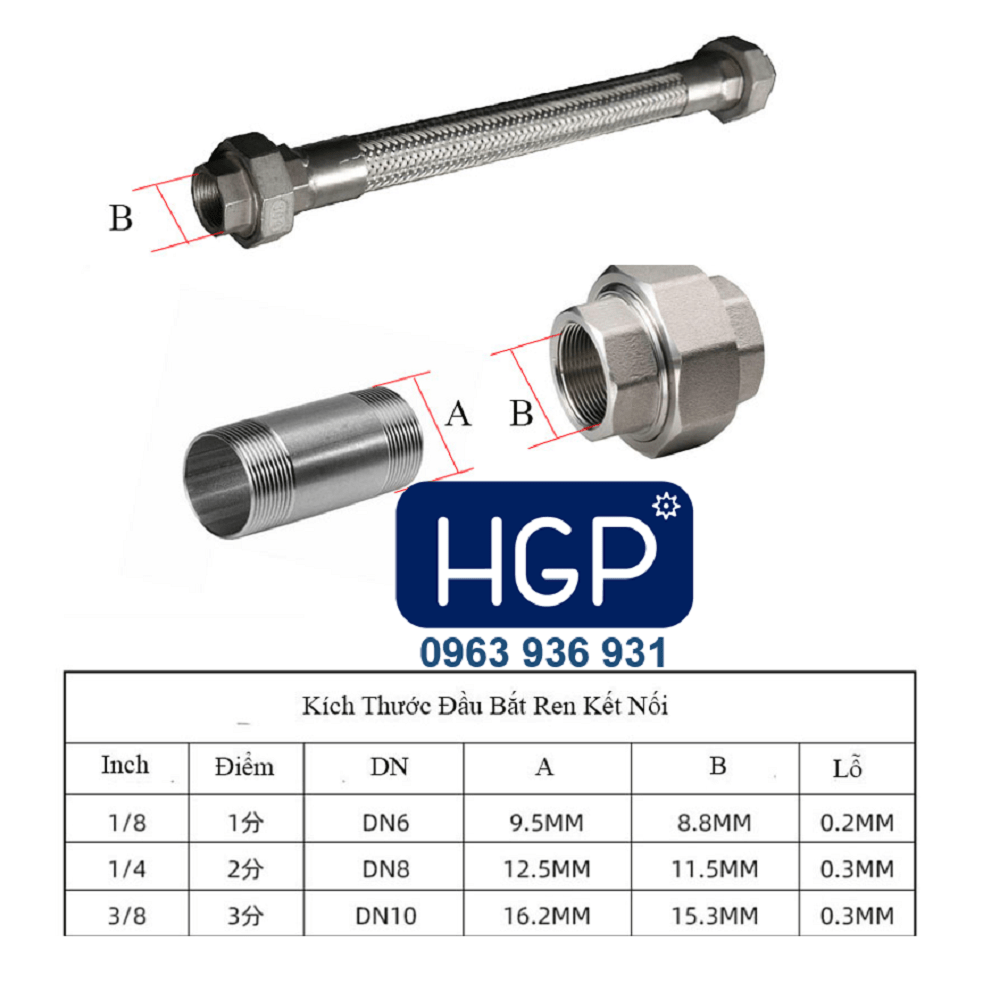 khớp nối mềm 2 đầu rắc co 5 