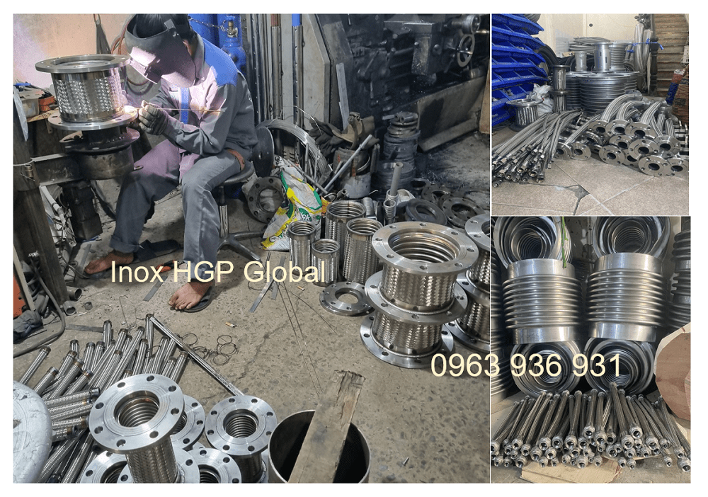 khớp nối mềm inox 2 đầu ren ngoài 3