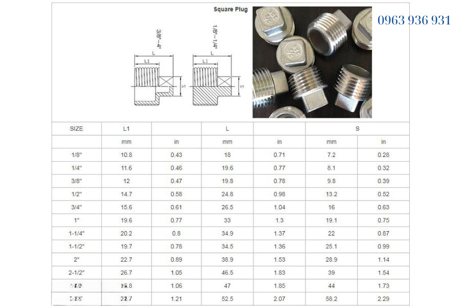 Nút bịt inox ren ngoài sử dụng có lợi thế gì?