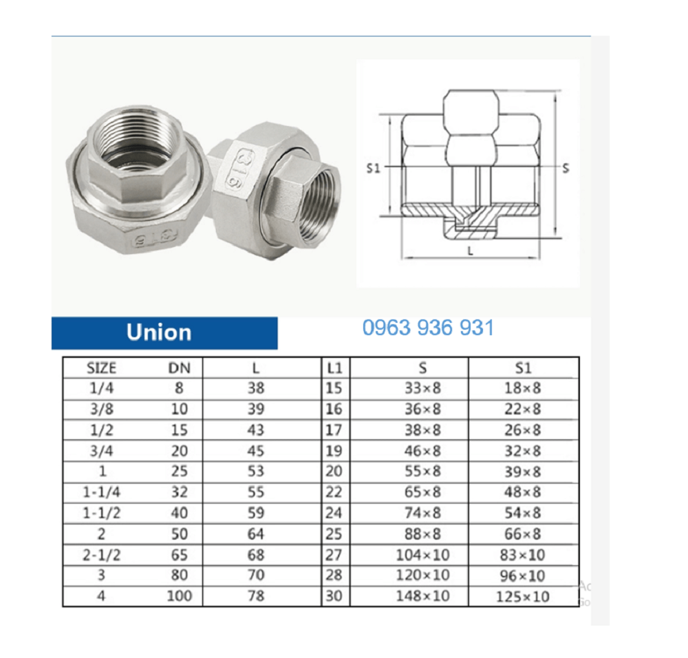 Rắc co inox 304 2