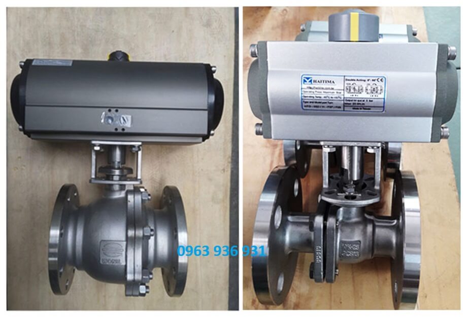 van bi inox điều khiển khí nén 3