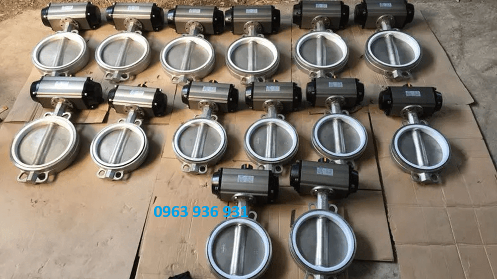 van bướm inox điều khiển khí nén 5